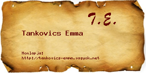 Tankovics Emma névjegykártya