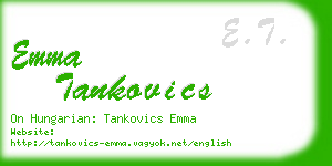 emma tankovics business card